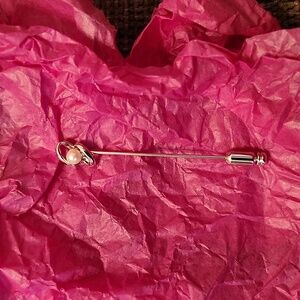 Tasaki 925 Sterling/Akoya Pearl Brooch